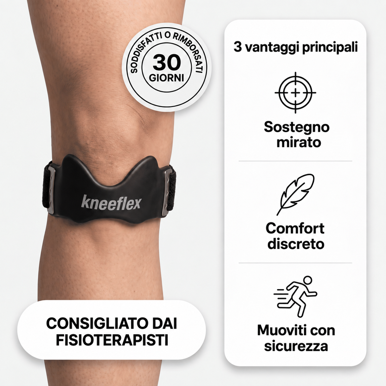 KneeFlex™ | Cinturino sottorotuleo regolabile