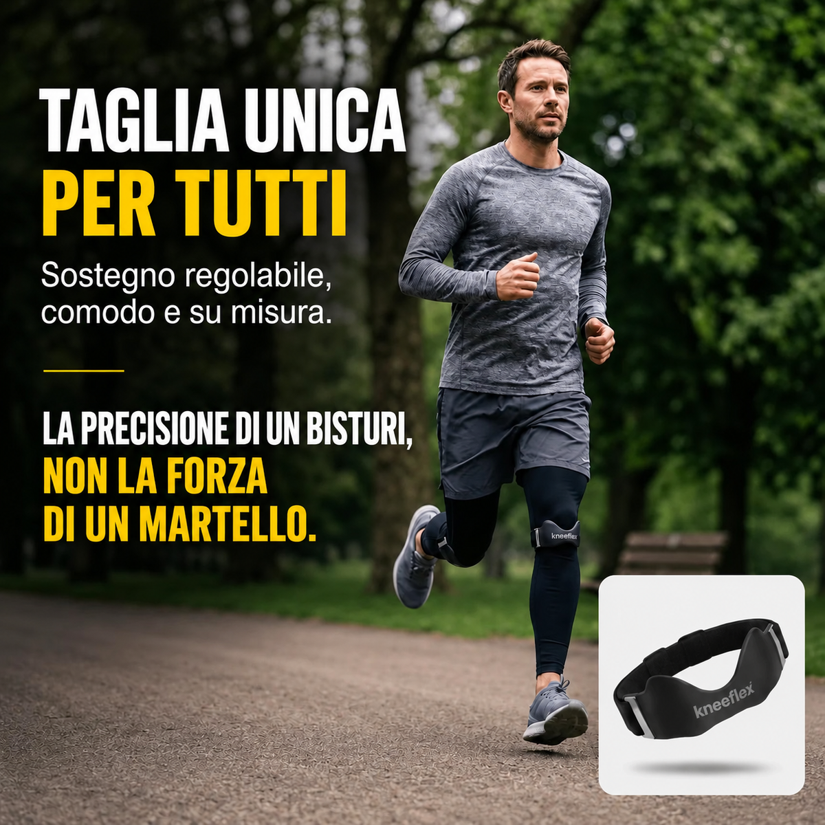 KneeFlex™ | Cinturino sottorotuleo regolabile