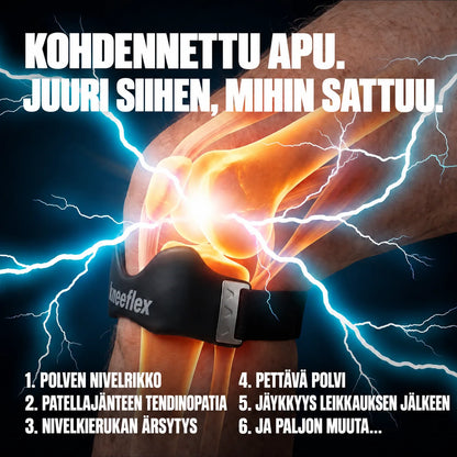 KneeFlex-polvihihna polvikipuun – kohdennettu apu polvilumpion alle